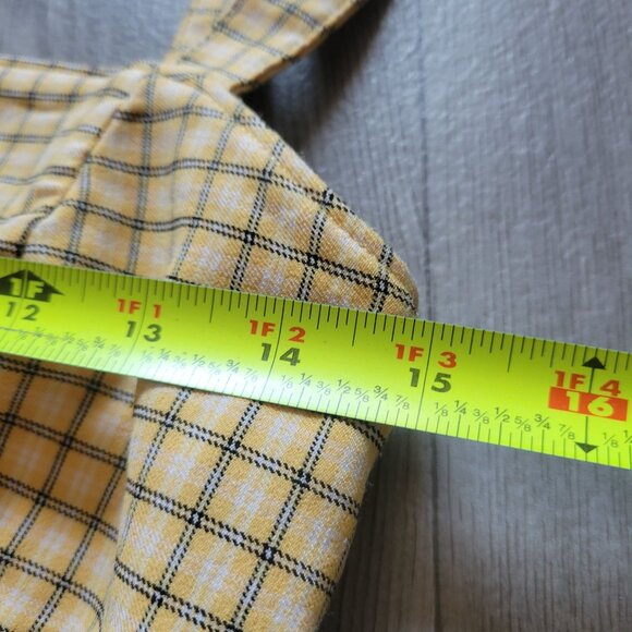 Hollister Yellow Plaid Sleeveless Mini Dress Size M 100% Cotton Womens - Picture 8 of 8